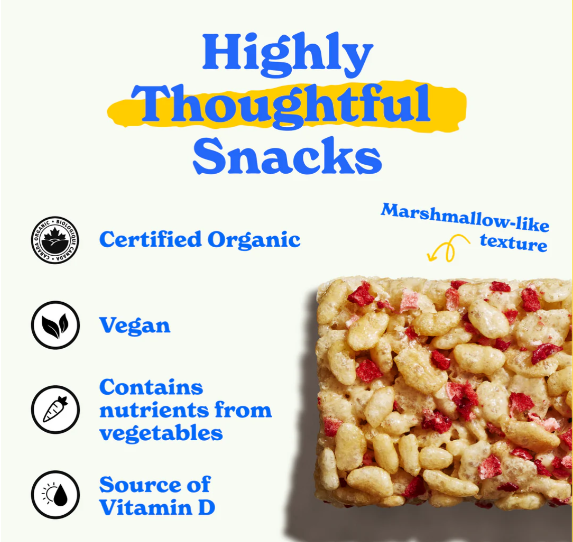 New Formula! Strawberry Crispy Squares (Total 36 Count)