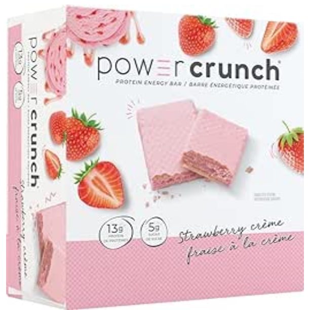 Power Crunch Protein Energy Bar, Original, r Strawberry Crème, 40g, 12 Count