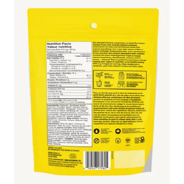 Taste of Nature - Organic Lemon Cashew Grain-Free Granola - 200g