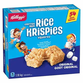 Kellogg's Rice Krispies Squares Bars, 22 g (0.77 oz), 54-pack