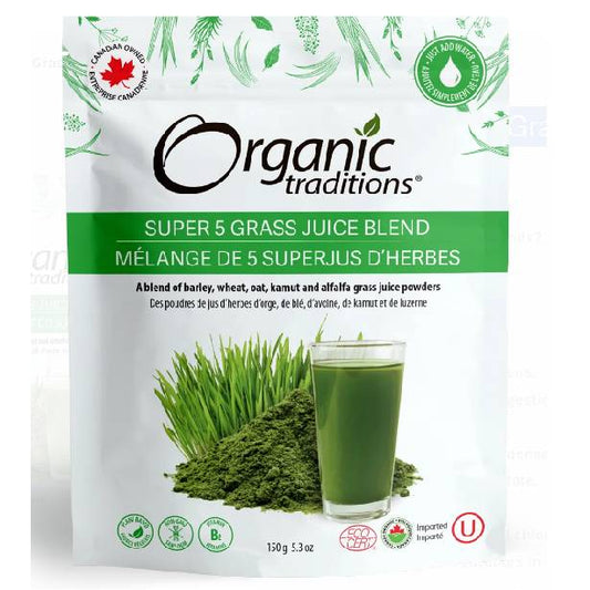 Organic Traditions - Organic Super 5 Grass Juice Blend -150g