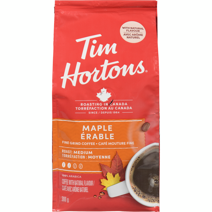 TIM HORTONS Fine Grind Coffee Maple Roast Medium 300 g