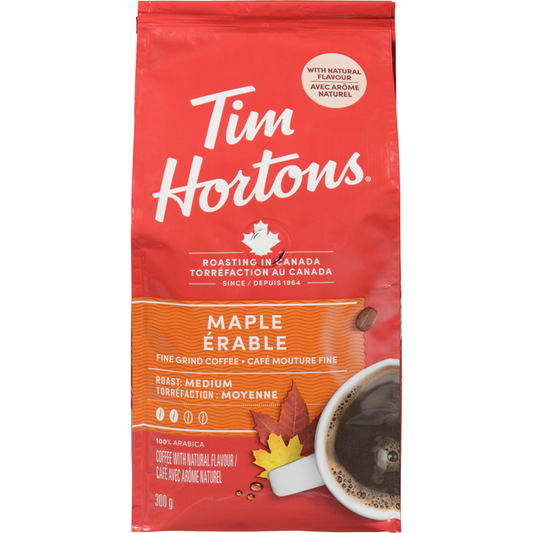 TIM HORTONS Fine Grind Coffee Maple Roast Medium 300 g