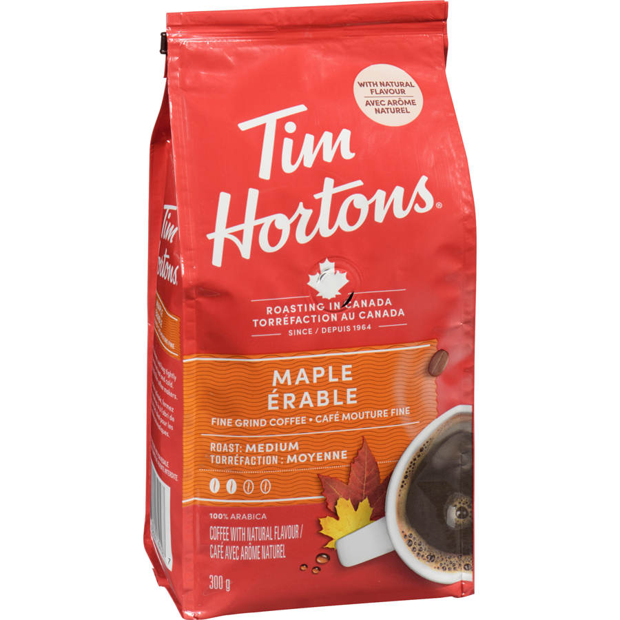 TIM HORTONS Fine Grind Coffee Maple Roast Medium 300 g