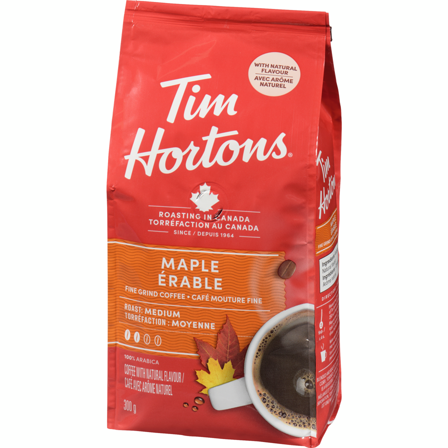 TIM HORTONS Fine Grind Coffee Maple Roast Medium 300 g