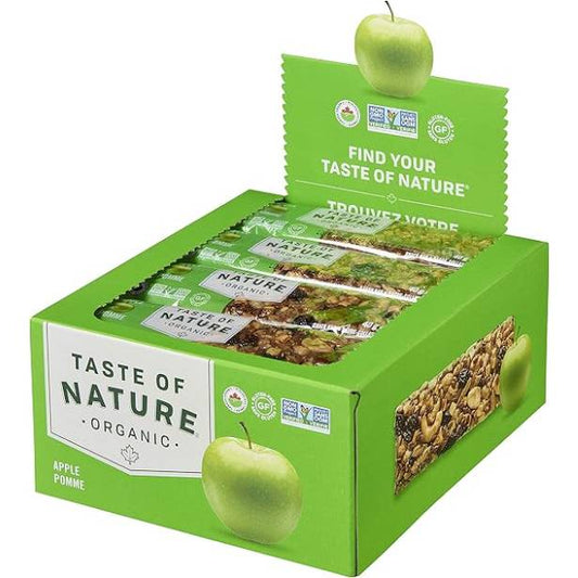 Taste of Nature Organic Apple Snack Bar -16-Count Snack Pack