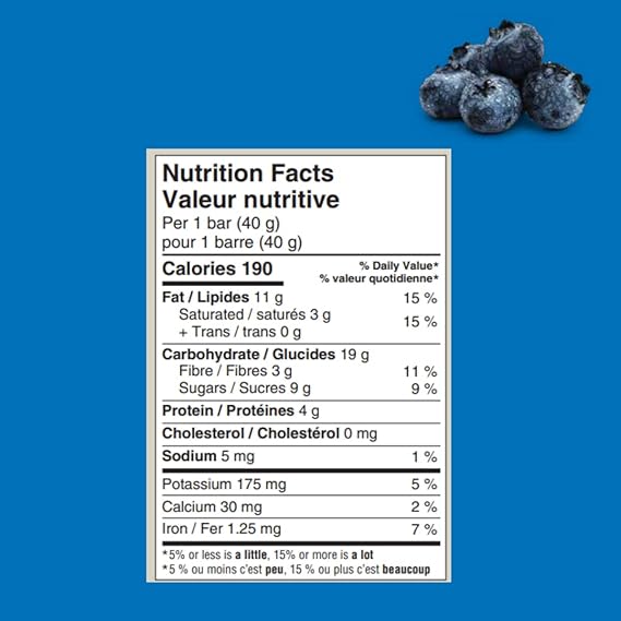 Taste of Nature Organic Blueberry Snack Bar -16-Count Snack Pack