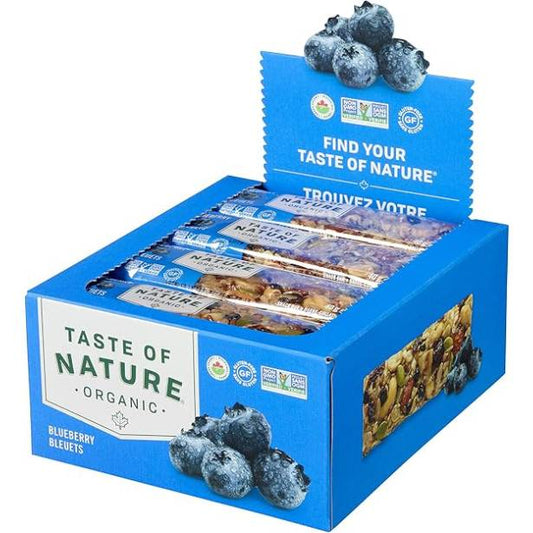 Taste of Nature Organic Blueberry Snack Bar -16-Count Snack Pack